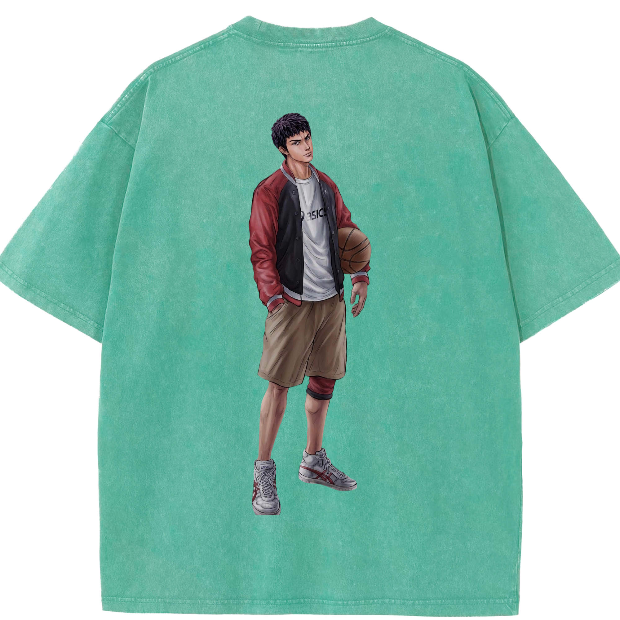 （画像用） SLAM DUNK／スラムダンク 綿100% ヴィンテージ風 半袖Tシャツ（背面プリント）